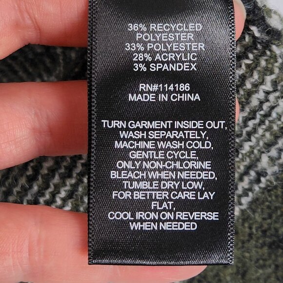 Frye Sweater Womens Large Green Black The Cozy Aztec Open Front Long Cardigan - Picture 8 of 10